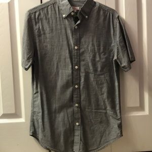 Gray Short Sleeve Button Down